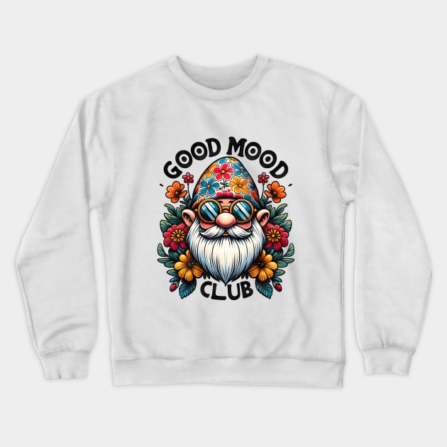 Good Mood Club Cute Gnome Crewneck Sweatshirt by Nessanya